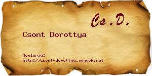 Csont Dorottya névjegykártya